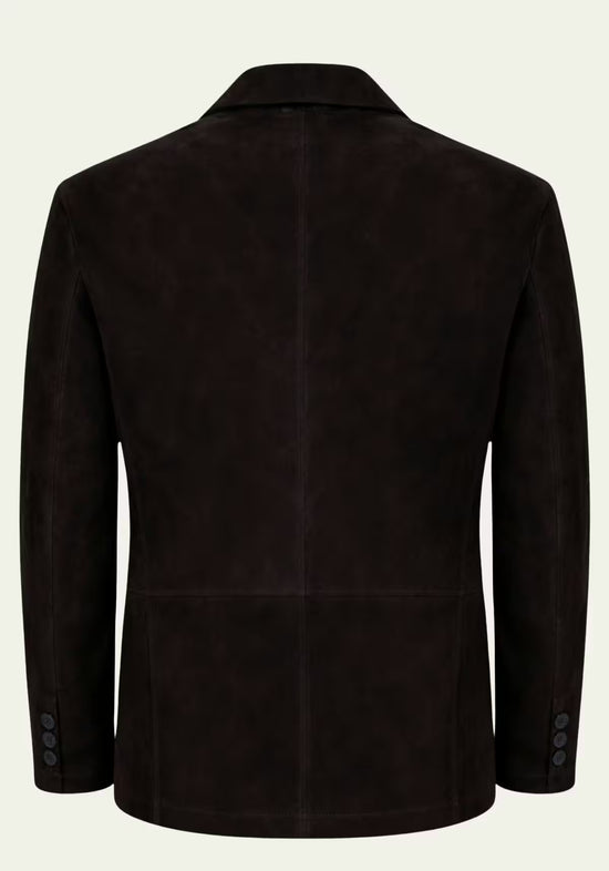 Herren Jacke aus Lammveloursleder im Blazer-Cut