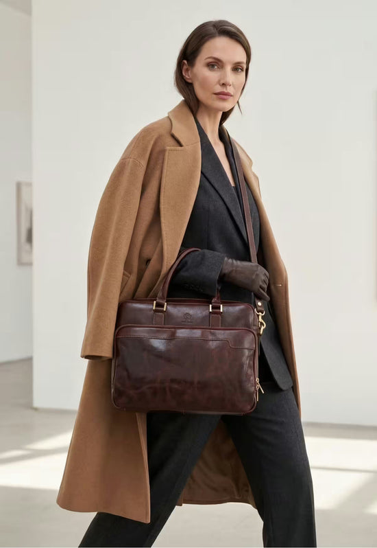 Aktentasche Laptoptasche Modell Mantova – Exklusive Leder Business Tasche