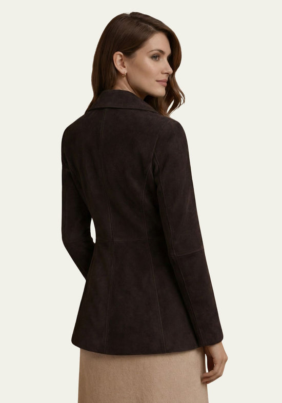 Dwustronna kurtka z zamszu w stylu couture