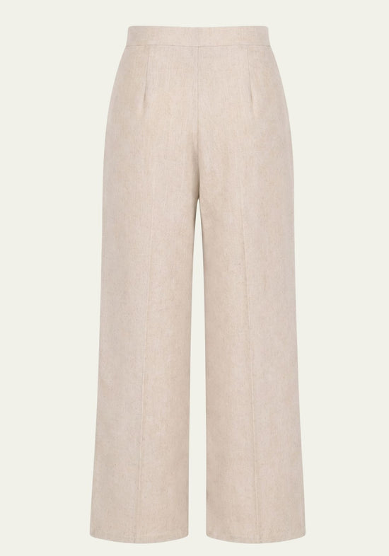 Damenhemd  & Damenhose Beige  Blazer & Palazzo-Hose