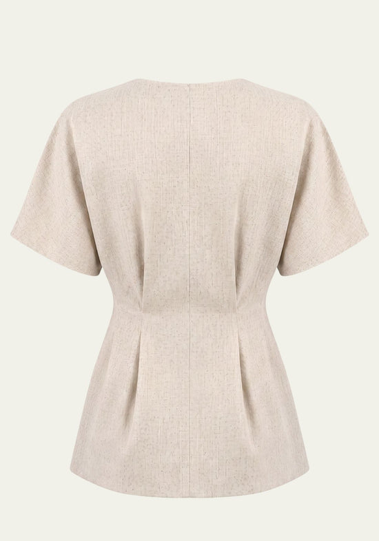 Damenhemd  & Damenhose Beige  Blazer & Palazzo-Hose