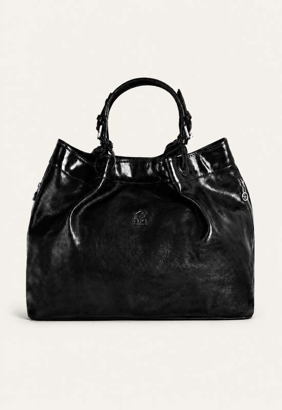 Luxus Tragetasche Handtasche aus Leder – Die Ikone Schwarz