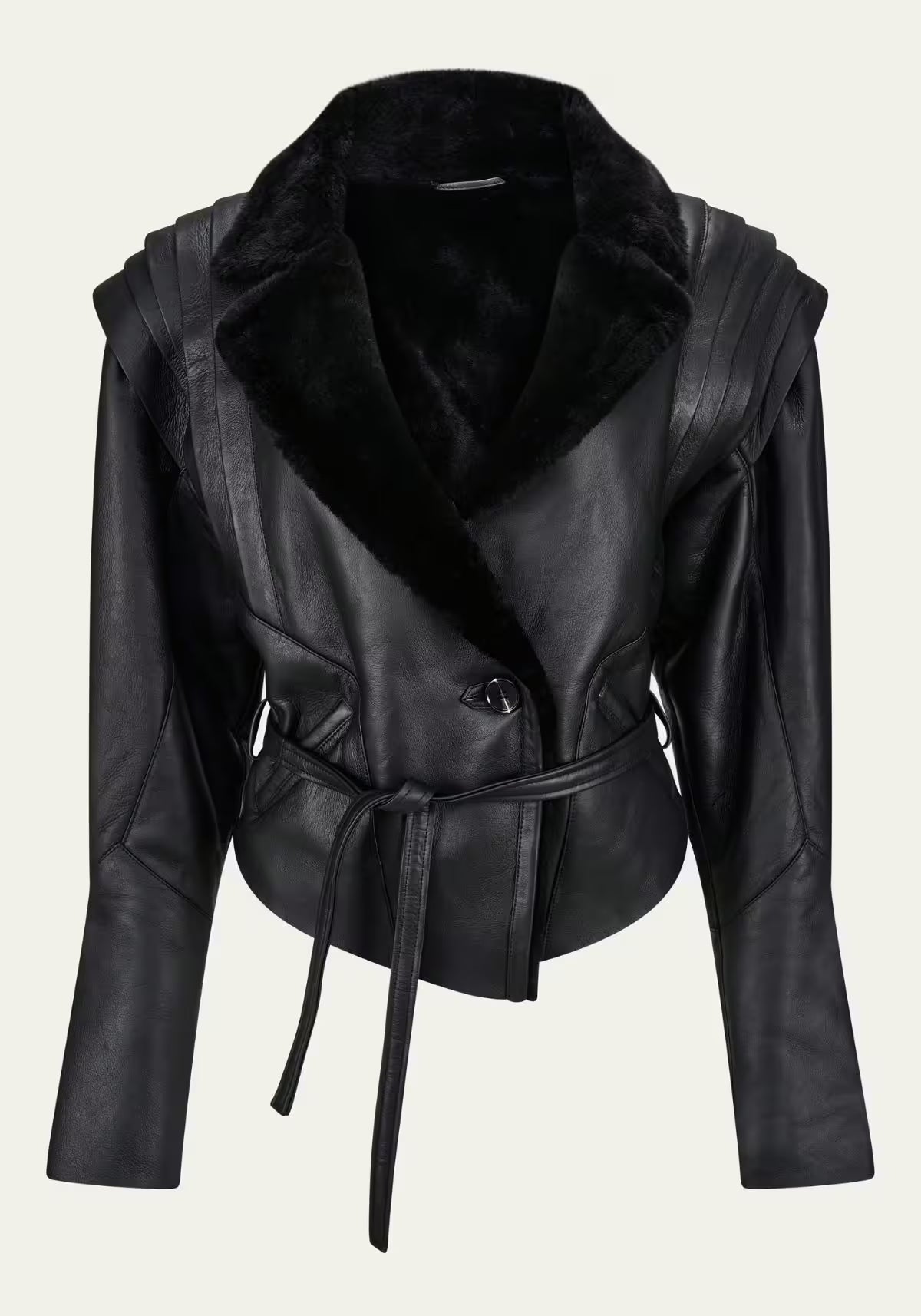 Shearling Lammfelljacke - Edler Contemporary Stil mit figurbetonter Form