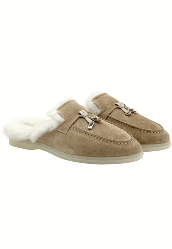 Fiorana Damen Lammfell Mules Sand