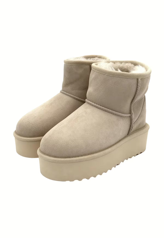 Damen Arctic Luxe Platform Winterboots in Beige