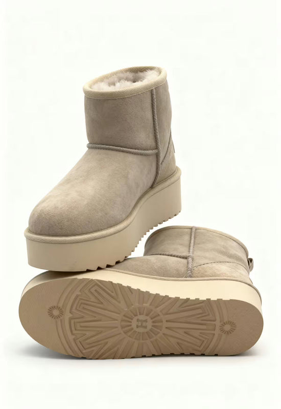 Damen Arctic Luxe Platform Winterboots in Beige