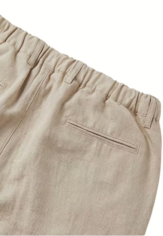 Leinenhose in Beige - Eleganz trifft Lässigkeit aus 100% Leinen