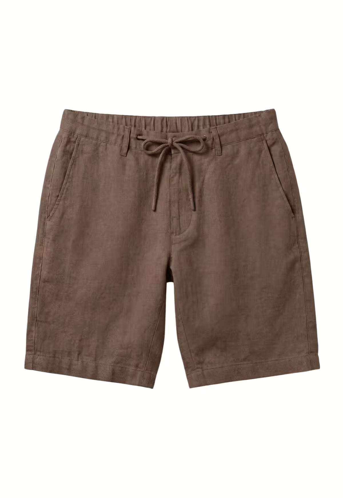 Leinen-Shorts in warmem Braun aus reinem Leinen – natürliche Eleganz