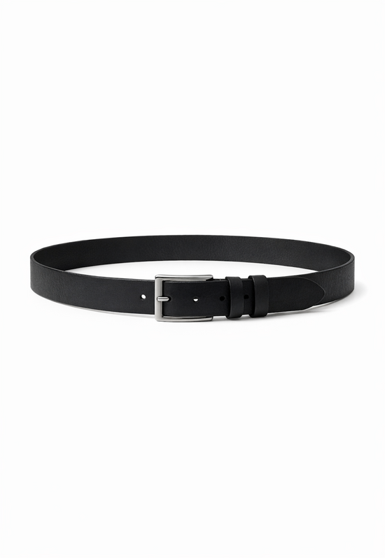 Pasek skórzany czarny z premium bawolej skóry Unisex