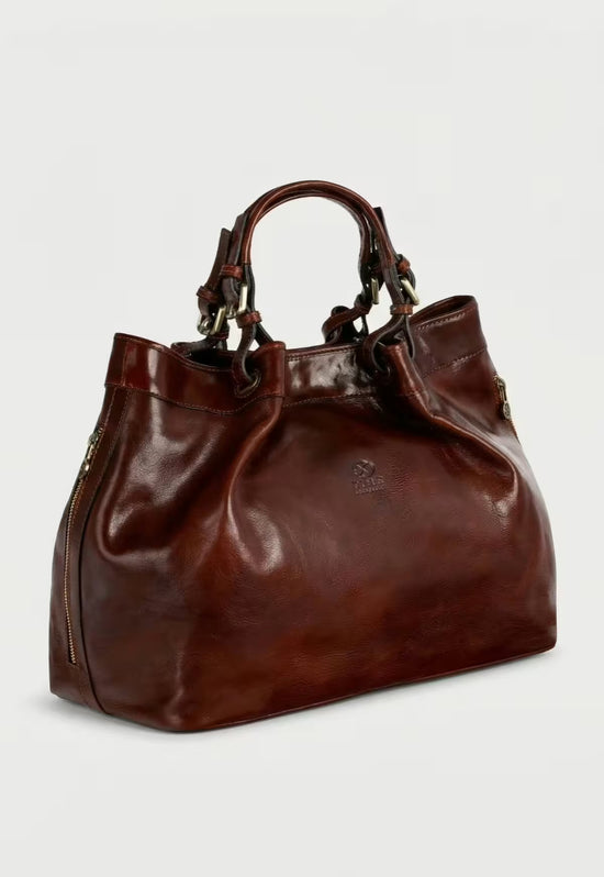 Luxus Tragetasche Handtasche aus Leder – Die Ikone Braun