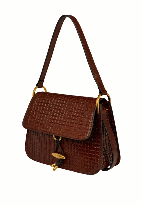 Elegante Lederhandtasche mit Klappe für Damen – Seravelle