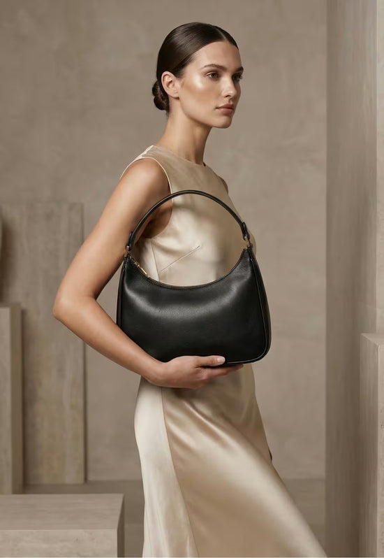 Elegante Zeitlose Hobo Lederhandtasche für Damen – Solmira