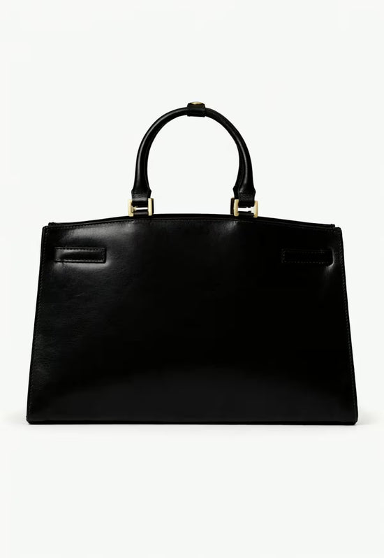 Elegante Leder Hobo Tasche - Noravia Schwarz