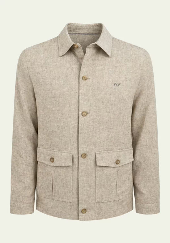 Herren Leinenmix-Jacke Offwhite – Edel & Luftig