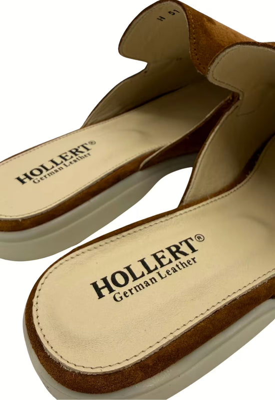 Herren Slipper Echtleder Whisky HOL51