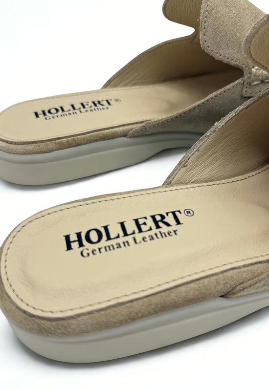 Herren Slipper Echtleder Beige HOL51