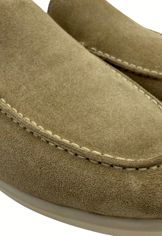 Herren Slipper Echtleder Beige HOL51