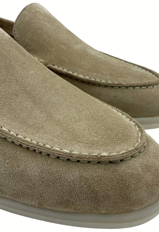 Herren Loafer aus Kalbsveloursleder in Beige (HOL60)