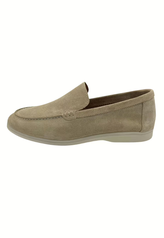 Herren Loafer aus Kalbsveloursleder in Beige (HOL60)