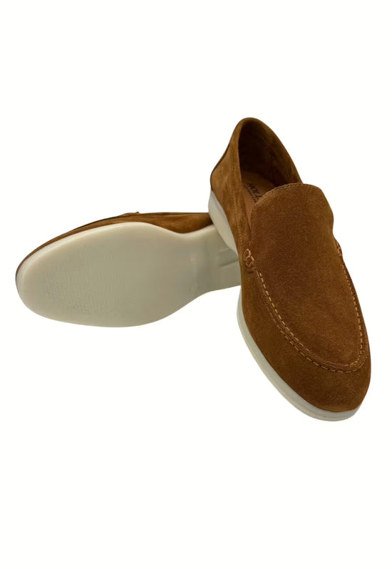 Herren Loafer aus Kalbsveloursleder in Whisky (HOL60)