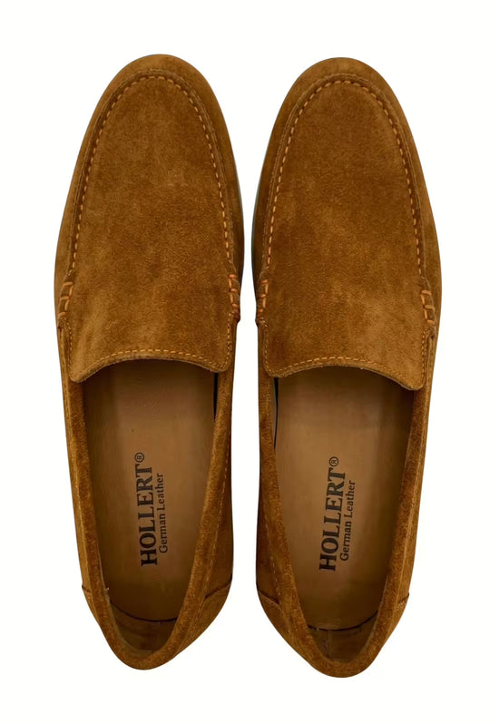 Herren Loafer aus Kalbsveloursleder in Whisky (HOL60)