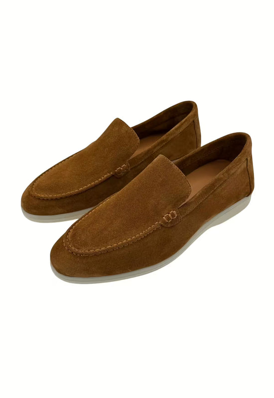 Herren Loafer aus Kalbsveloursleder in Whisky (HOL60)