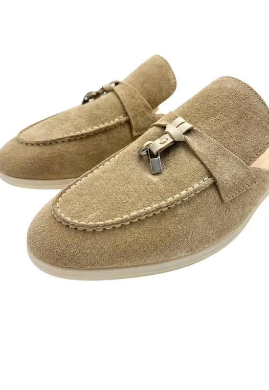Herren Slipper Beige mit Tassel-Detail (HOL70)