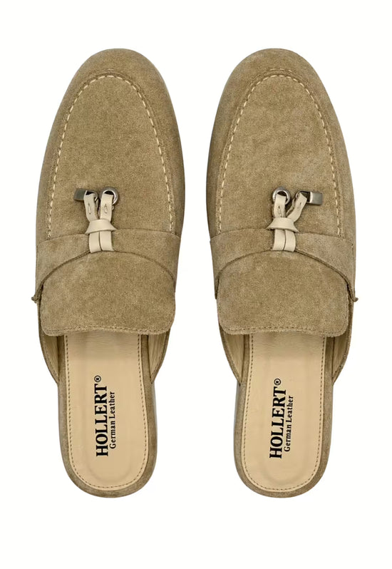 Herren Slipper Beige mit Tassel-Detail (HOL70)