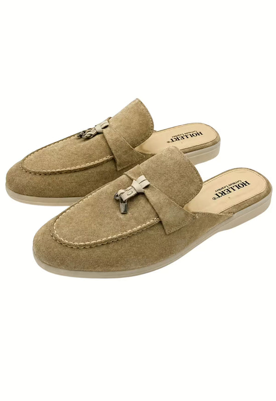 Herren Slipper Beige mit Tassel-Detail (HOL70)