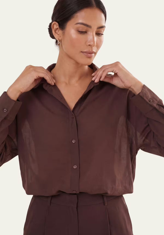 Damenhemd &Damenhose Pure Elegance - Coffee Brown