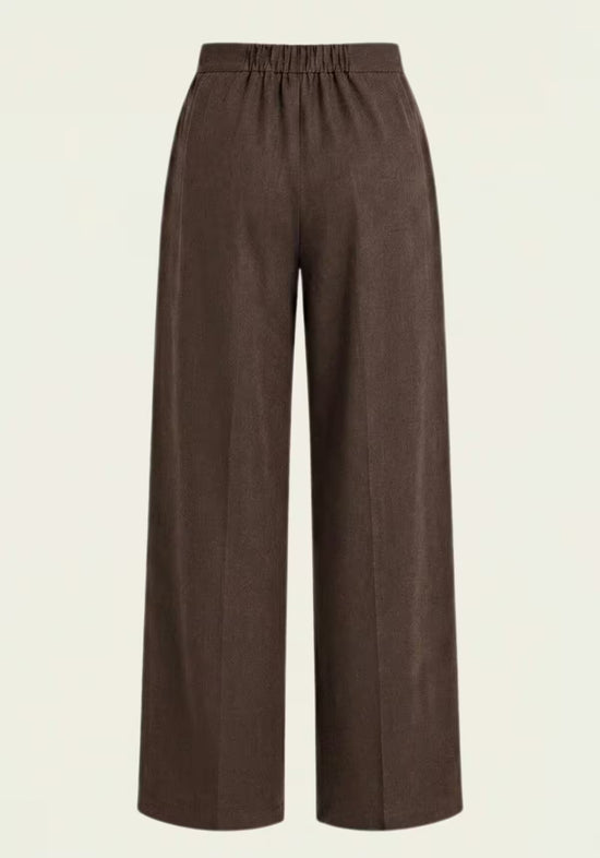 Damenhemd & Damenhose Braun – Langarm-Blazer & Palazzo-Hose