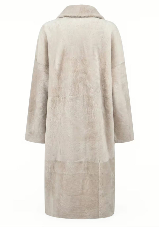 Exklusiver Shearling Lammfellmantel Cream – Zeitlose Luxus-Eleganz für Damen