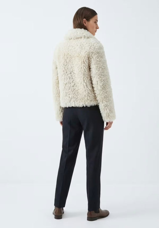 Curly Lammfell-Wendejacke Creme-Gold – Modell 4000