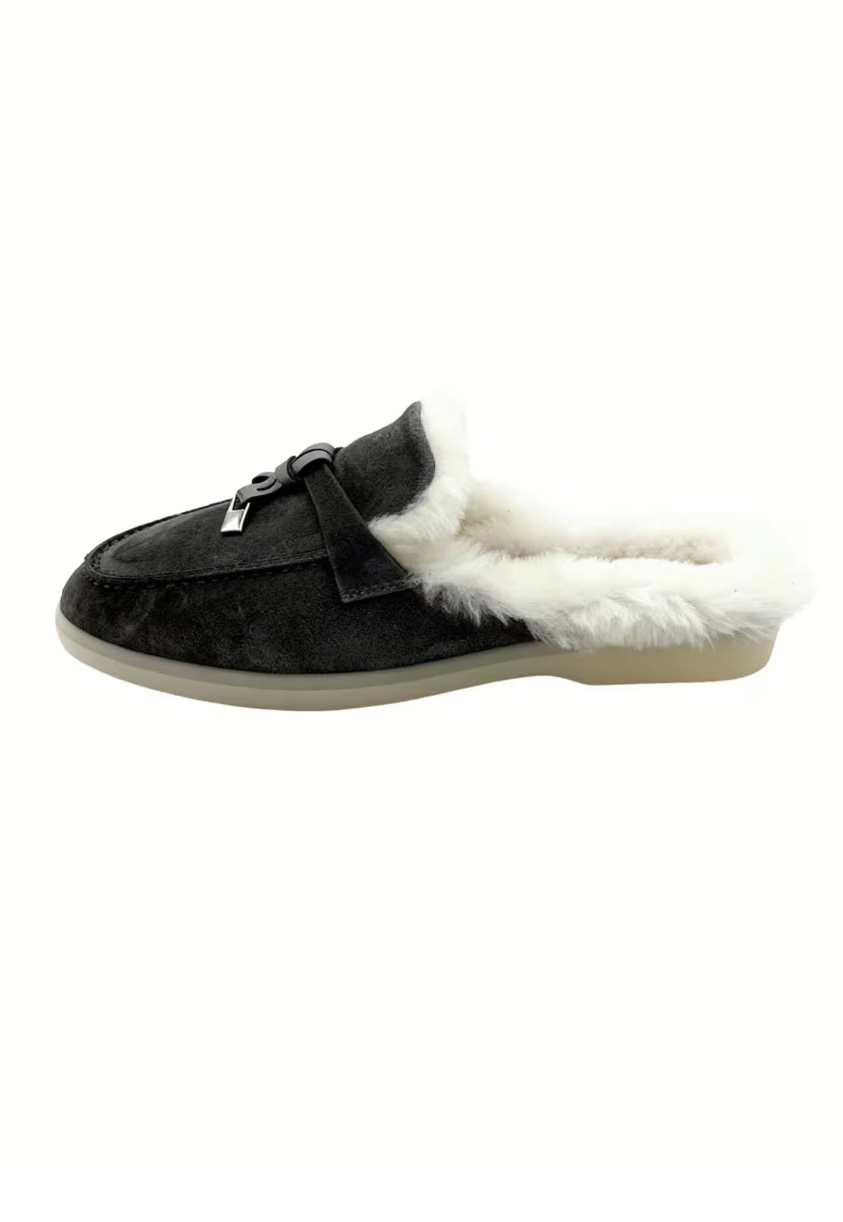 Fiorana Damen  Lammfell Mules Anthrazit