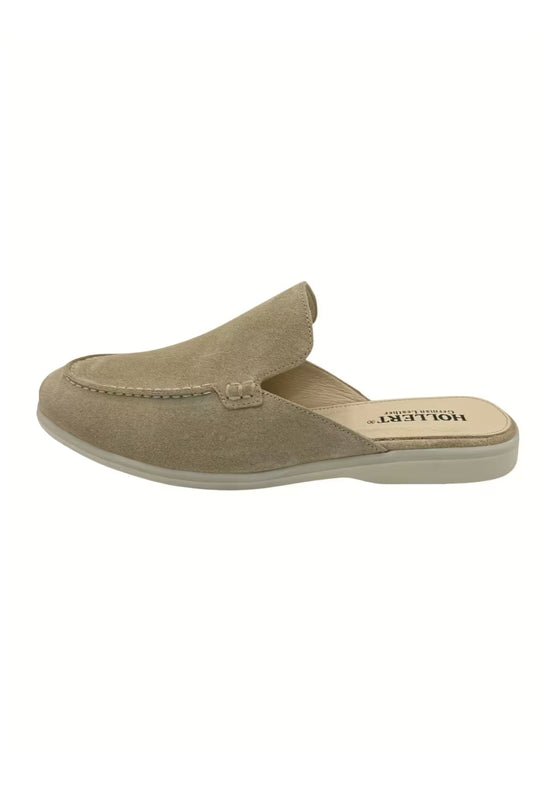 Herren Slipper Echtleder Beige HOL51