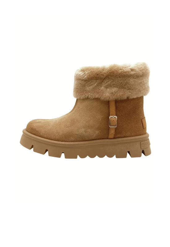 Selvara damskie kozaki z podszewką shearling