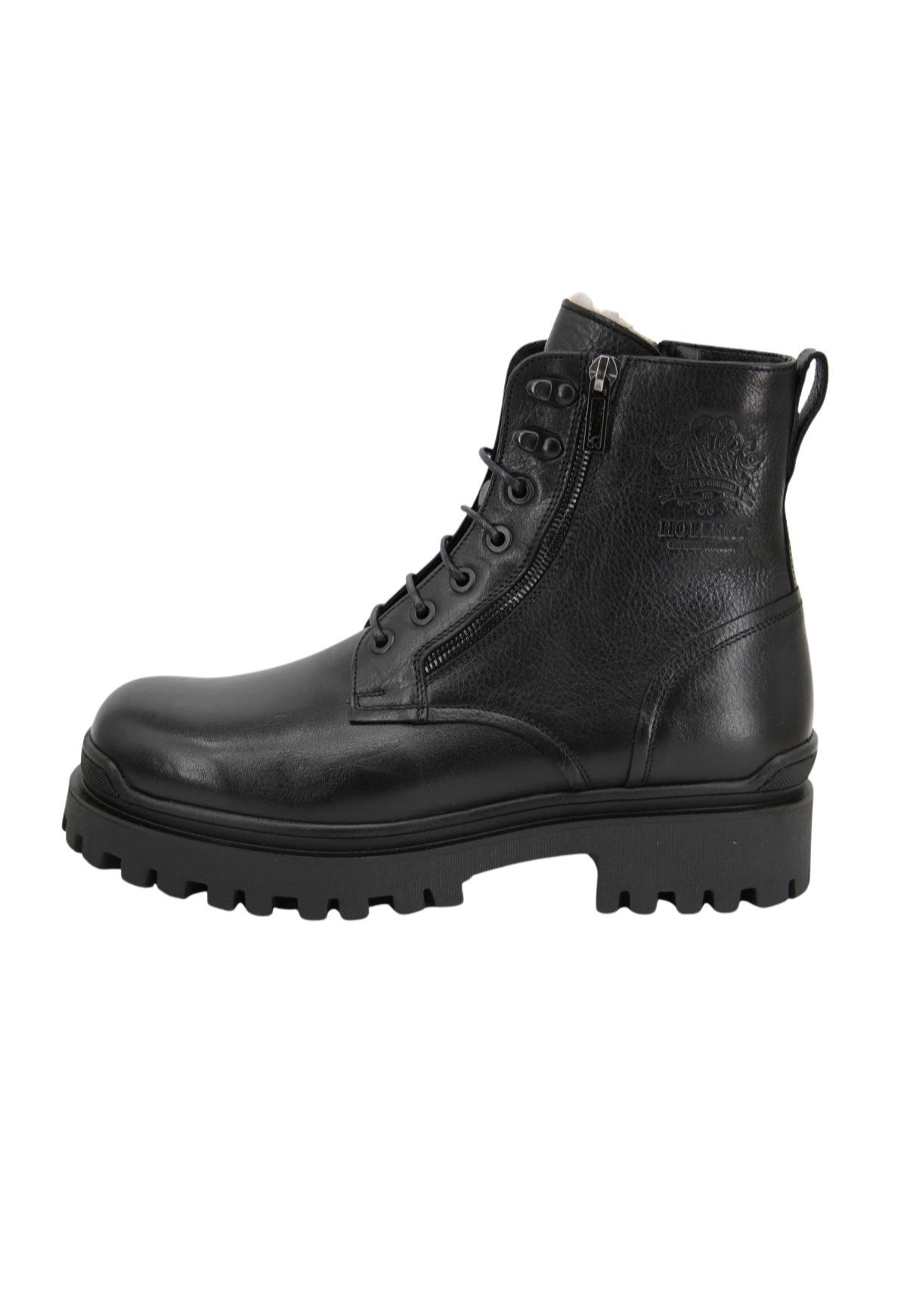 Męskie buty z owczej skóry Model 0692 czarne