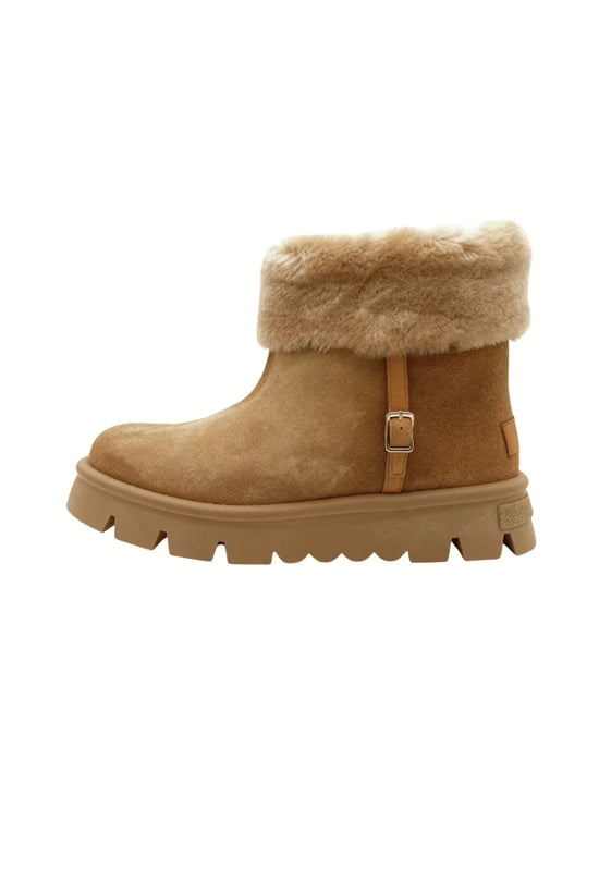 Selvara damskie kozaki z podszewką shearling