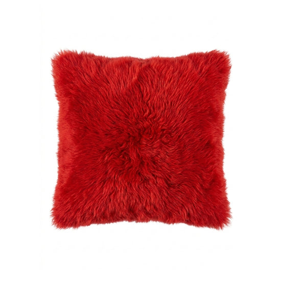 Lammfellkissen Merino Rot mit Inlett