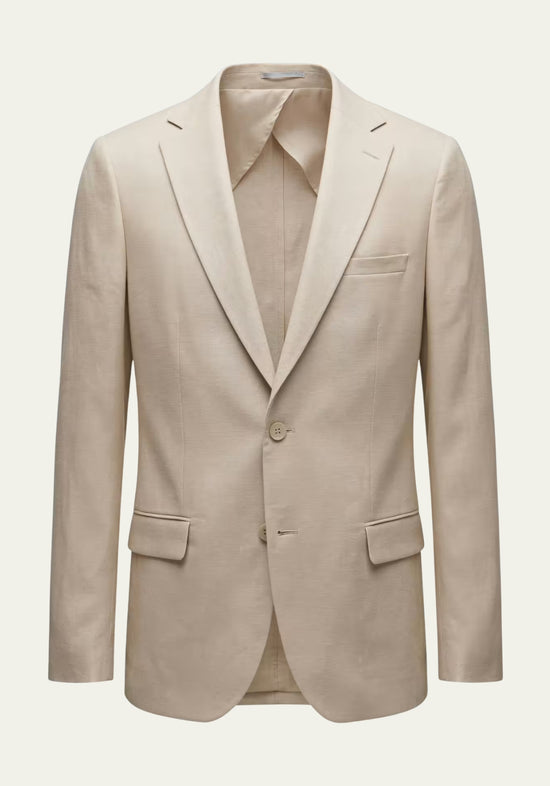 Leinen-Sakko in sanftem Beige aus reinem Leinen – natürliche Eleganz