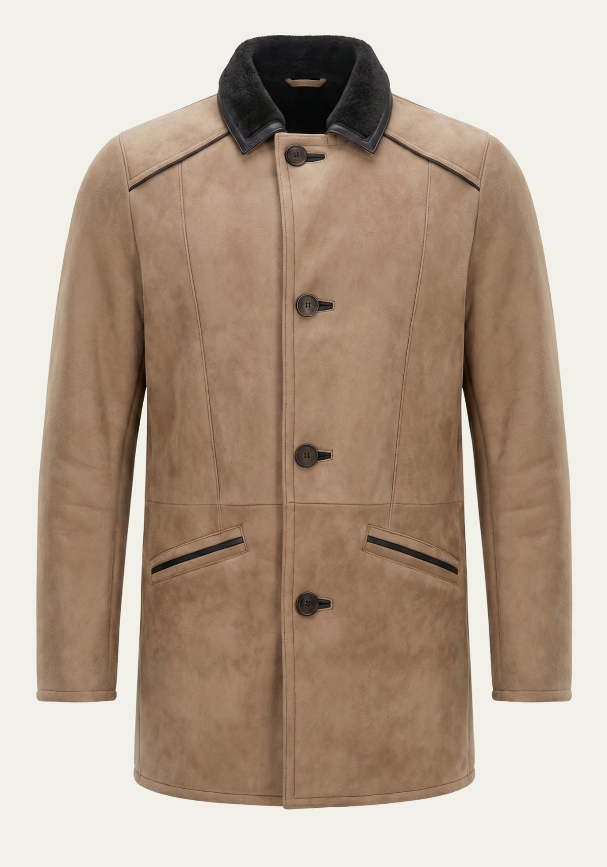 Herren Lammfellmantel Antonio Camel