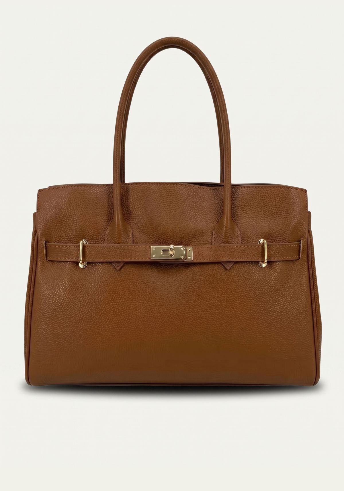 Elegante Lederhandtasche für Damen – Firenze Kamel