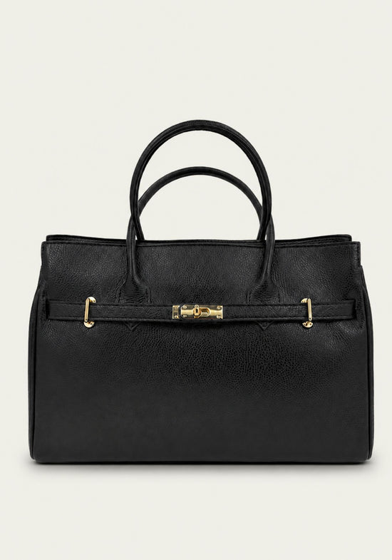 Damen Handtasche Echtleder Schwarz – Zeitloses Business Design