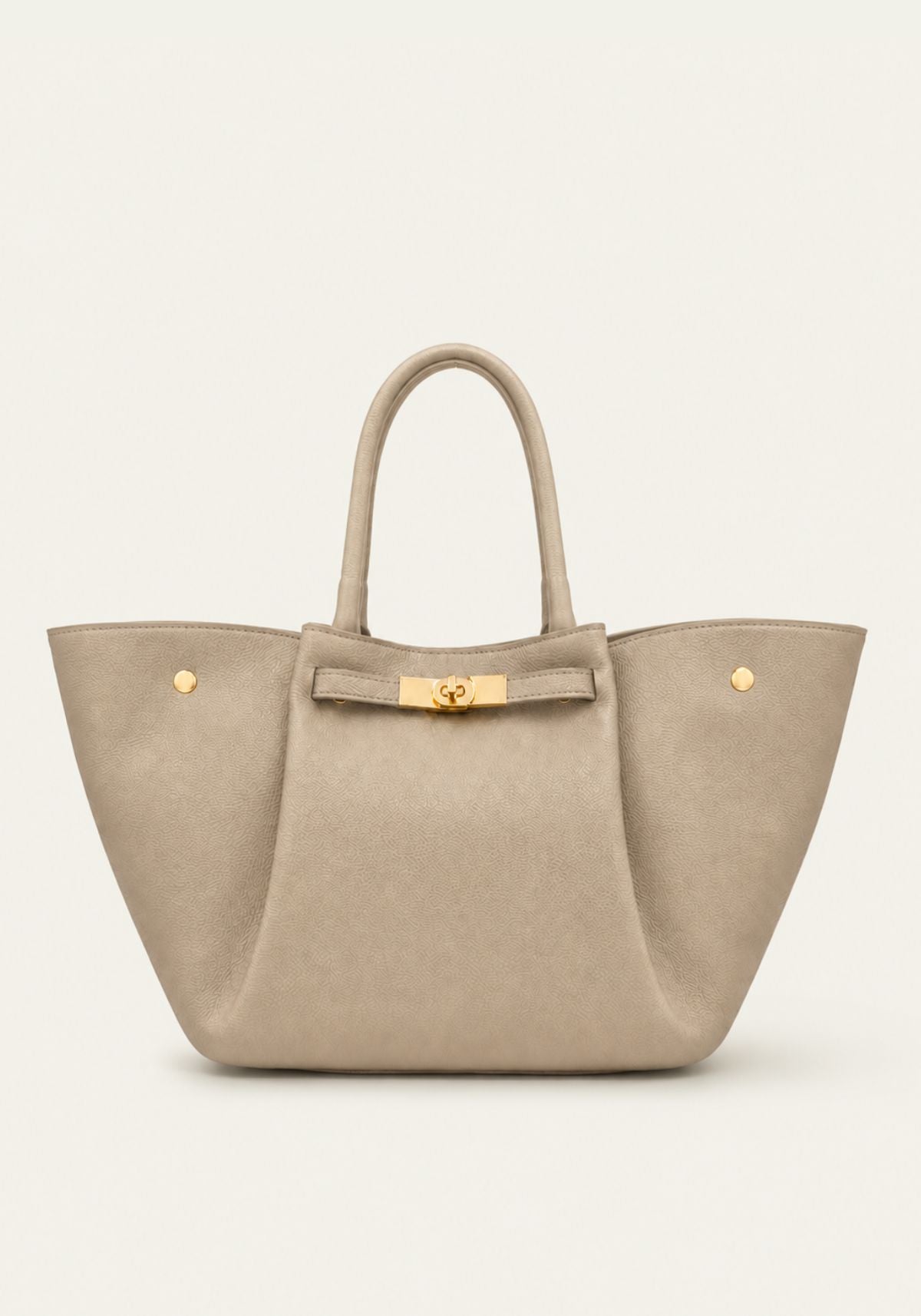 Luxus Damenhandtasche Echtleder Cremebeige