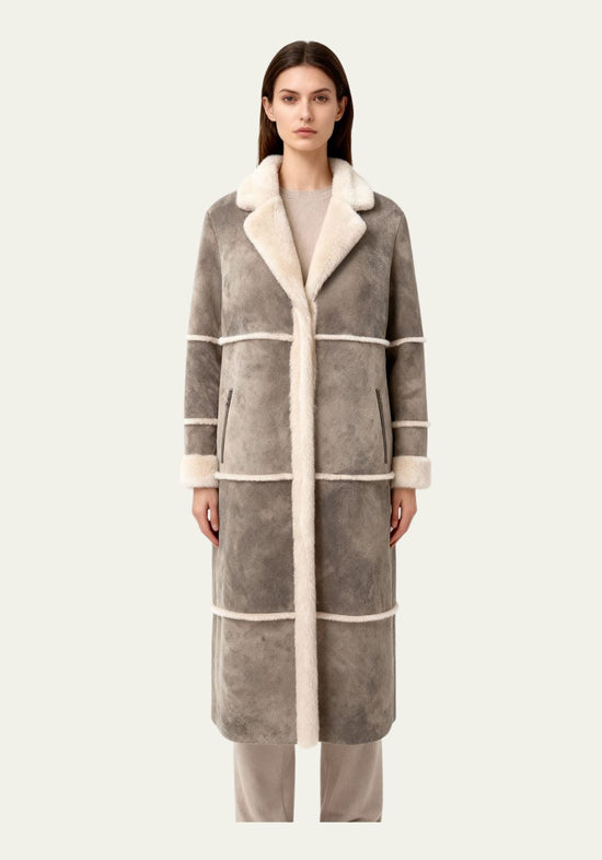 Damen Lammfellmantel Alina - Sanfte Wärme aus Shearling in natürlicher Raffinesse
