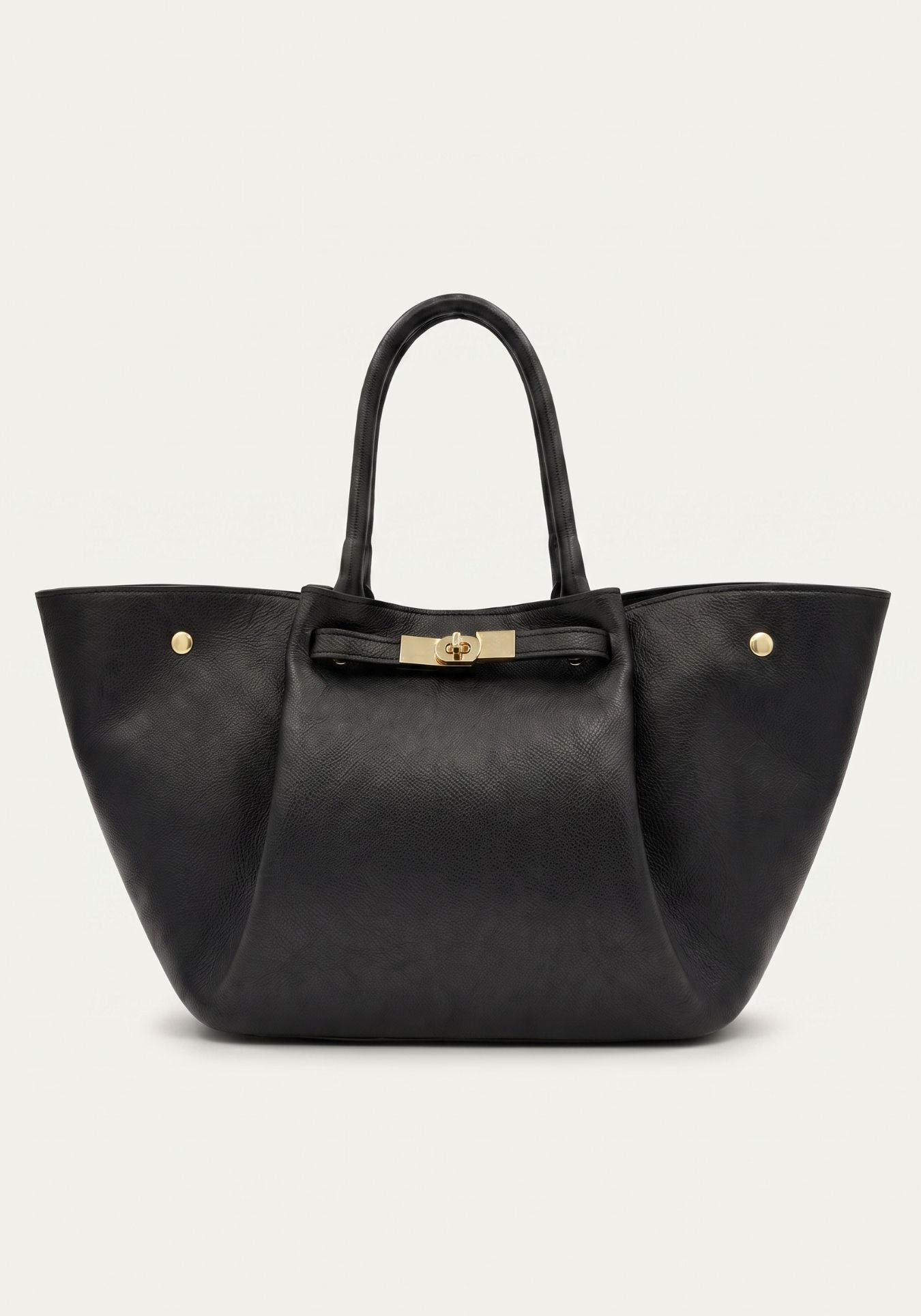 Luxus Damenhandtasche Echtleder Schwarz