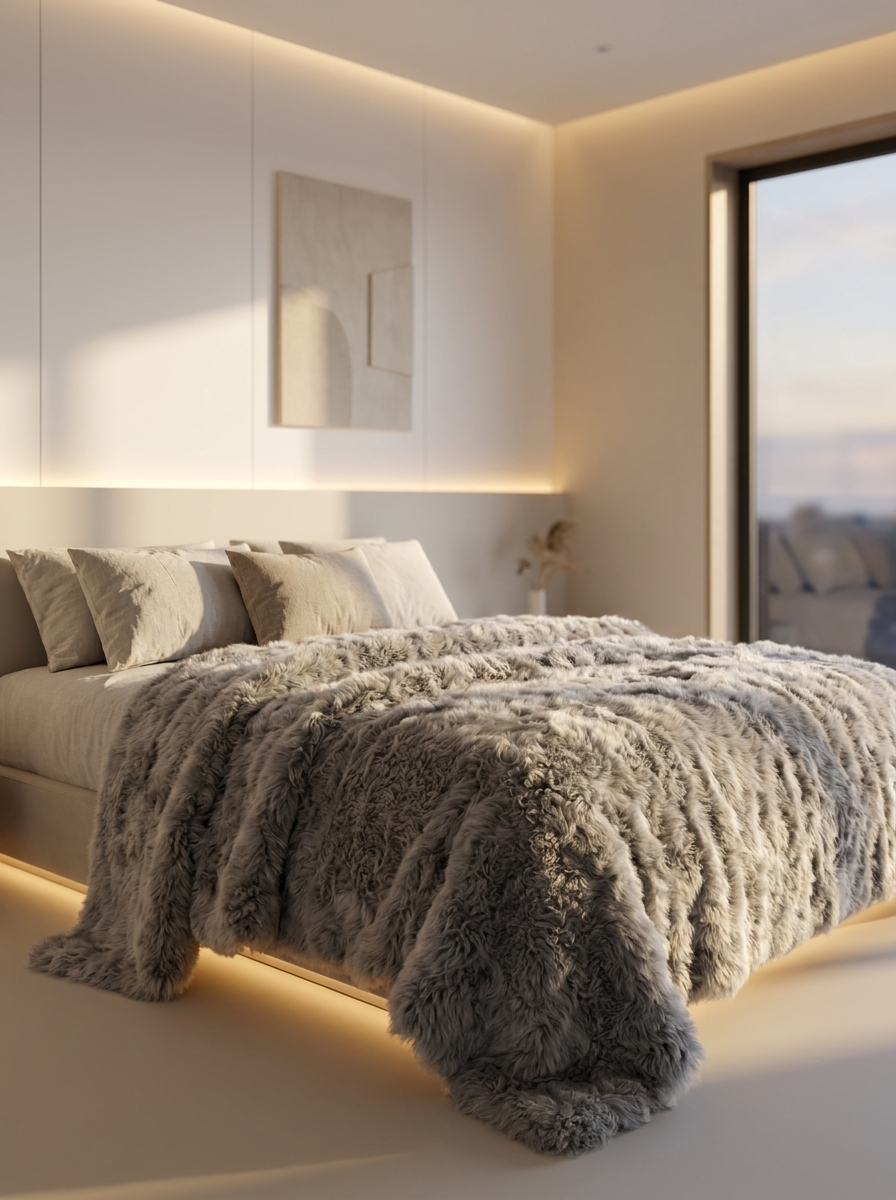 Lammfelldecke Toscana 185 x 150 cm Modell 2562 Grau