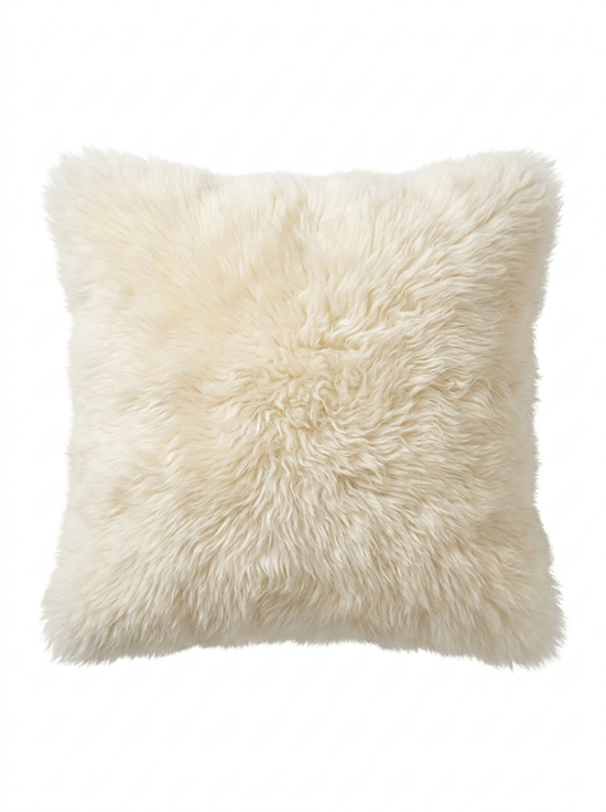 Lammfellkissen Merino Champagner mit Inlett