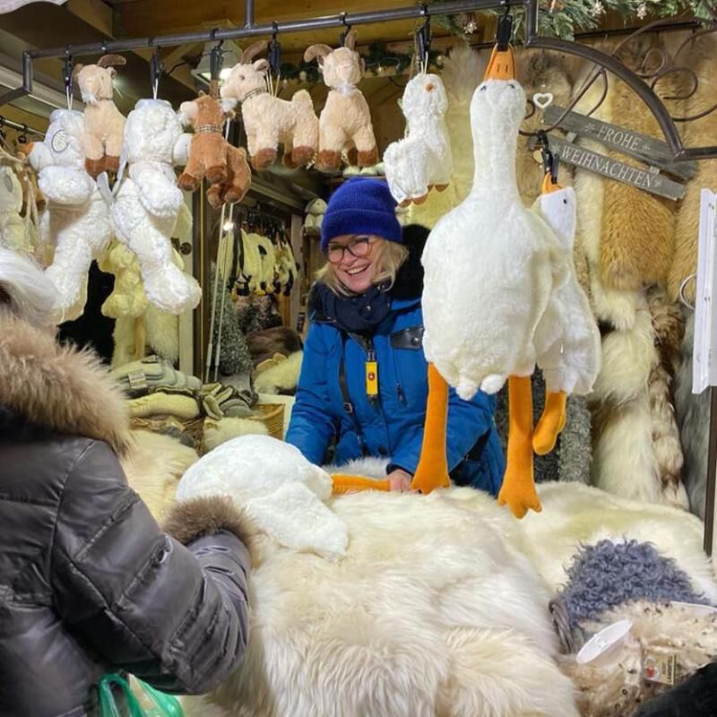 Jolanta Hollert auf dem Weihnachtsmarkt